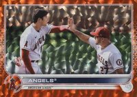 2022 Topps #159 Los Angeles Angels Orange Foilboard Baseball Card