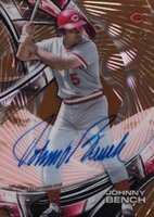 2016 Topps High Tek Autographs #HT-JB Johnny Bench Orange Magma Diffractor Baseball Card