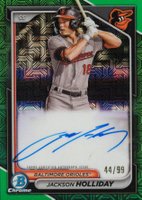 2024 Bowman Mega Box Chrome Bowman Prospect Mega Autographs #JH Jackson Holliday Green Refractor Baseball Card
