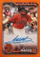 2024 Topps Chrome Rookie Autographs #RALM Luis Matos Orange Refractor Baseball Card
