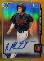 2015 Bowman Chrome Draft Pick Autograph #BCARMO  Ryan Mountcastle Gold Refractor Baseball Card