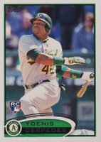 2012 Topps #396 Yoenis Cespedes White Jersey Baseball Card