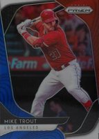 2020 Panini Prizm #196 Mike Trout Red/White/Blue Prizm Baseball Card
