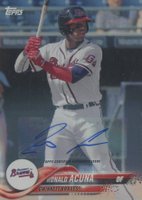 2018 Topps Pro Debut #1 Ronald Acuna Autograph Baseball Card