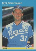 1987 Fleer Glossy #379 Bret Saberhagen Baseball Card