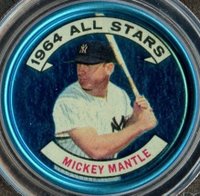 1964 Topps Coins #131L Mickey Mantle Left-Handed Baseball Card