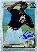 2020 Bowman Chrome Prospect Autographs #CPATT Tahnaj Thomas Baseball Card