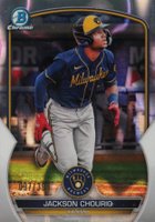 2023 Bowman Chrome Prospects #BCP76 Jackson Chourio Lava Refractor Baseball Card