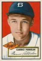 1952 Topps #188 Clarence Podbielan Cream back Baseball Card