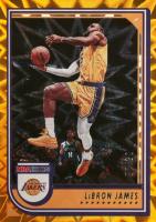 2022 Panini NBA Hoops #170 LeBron James Orange Explosion Basketball Card