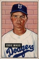 1951 Bowman #117 Eddie Miksis Baseball Card