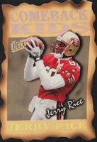 1997 Ultra Comeback Kids #3 Jerry Rice Football Card