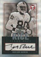 2003 Topps Pristine Certified Autograph #PE-JR Jerry Rice Football Card