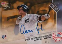 2017 Topps Now  #654E Aaron Judge Autograph-Yellow Baseball Card