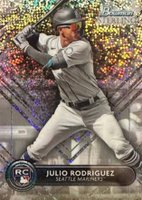 2022 Bowman Sterling #BSR32 Julio Rodriguez Speckle Refractor Baseball Card