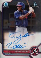 2022 Bowman Chrome Prospect Autographs #CPATCS Tyler Collins Baseball Card