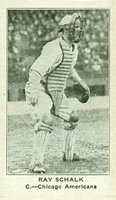 1922 Strip Card # Ray Schalk Catching Baseball Card