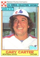 1984 Ralston Purina Hand Cut #28 Gary Carter Baseball Card