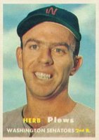 1957 Topps #169 Herb Plews Baseball Card