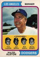 1974 O-Pee-Chee #144 Dodgers Mgr./Coaches Baseball Card