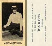 1916 Wares #167 Geo. Stallings Baseball Card