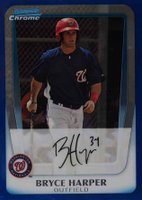2011 Bowman Chrome Prospects #BCP111 Bryce Harper Blue Refractor Baseball Card