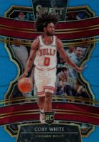 2019 Panini Select #48 Coby White Light Blue Prizm Basketball Card