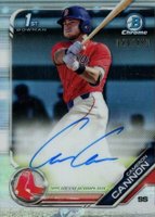 2019 Bowman Draft Chrome Draft Picks Autograph #CDACCA Cameron Cannon Refractor Baseball Card