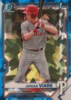 2021 Bowman Draft Chrome Sapphire Edition #BDC132 Jordan Viars Baseball Card