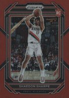 2022 Panini Prizm #250 Shaedon Sharpe Red Prizm Basketball Card