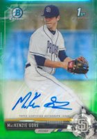 2017 Bowman Draft Chrome Draft Picks Autographs  #CDAMG  MacKenzie Gore Green Refractor Baseball Card