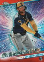 2024 Topps Stars of MLB Chrome #CSMLB84 Jackson Chourio Update-Red Refractor Baseball Card