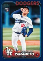 2024 Topps #553 Yoshinobu Yamamoto Royal Blue Baseball Card