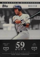 2007 Topps Moments & Milestones  #83 Derek Jeter 59 Hits Baseball Card