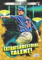 2023 Topps Cosmic Chrome Extraterrestrial Talent #ET15 Kodai Senga Gold Interstellar Baseball Card