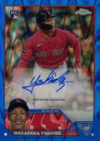 2023 Topps Chrome Update Autograph #ACMY Masataka Yoshida Blue Raywave Baseball Card