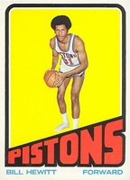 1972 Topps #107 Bill Hewitt Basketball Card