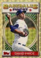 2020 Finest Flashbacks #52 David Price Superfractor 1/1 Baseball Card