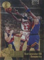 1995 SP Jordan Collection #JC23 Michael Jordan Third Consecutive NBA Championship Basketball Card