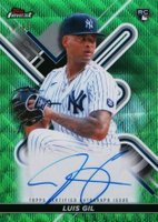 2022 Topps Finest Finest Autographs #LU Luis Gil Green Wave Refractor Baseball Card