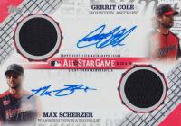 2019 Topps Update All-Star Stitches Dual Autographs #CS Gerrit Cole/Max Scherzer Baseball Card