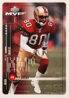 1999 Upper Deck MVP #166 Jerry Rice Football Card