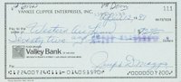1999 Hall of Fame Autographs # Joe DiMaggio Bank Check Baseball Card