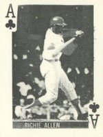 1969 Globe Imports Playing Cards # Richie Allen Ace of Clubs Baseball Card