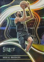 2023 Panini Select #234 Mikal Bridges Black/White/Gold Prizm 1/1 Basketball Card