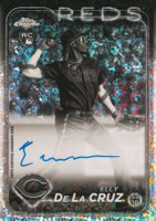2024 Topps Chrome Rookie Autographs #RAEDLC Elly de La Cruz Black & White Mini Diamond Refractor Baseball Card