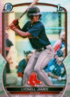 2023 Bowman Chrome Prospects #BCP118 Lyonell James Lunar Glow Refractor Baseball Card