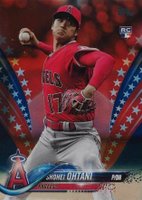2018 Topps Update #US1 Shohei Ohtani Pitching in Red-Independence Day Baseball Card