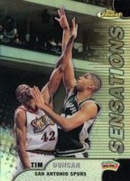 1999 Finest #125 Tim Duncan Refractor Basketball Card