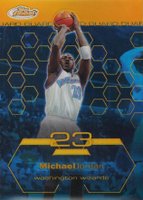 2002 Finest #100 Michael Jordan Gold Refractor Basketball Card